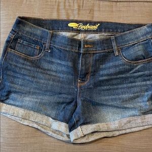 Denim boyfriend shorts